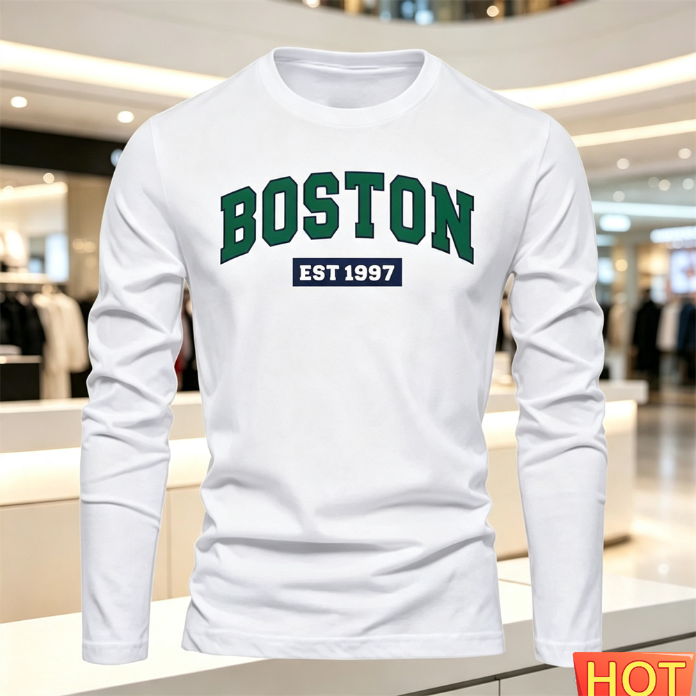 Summer Clothing For Young Men - Autumn Summer Men's long sleeved T-shirt