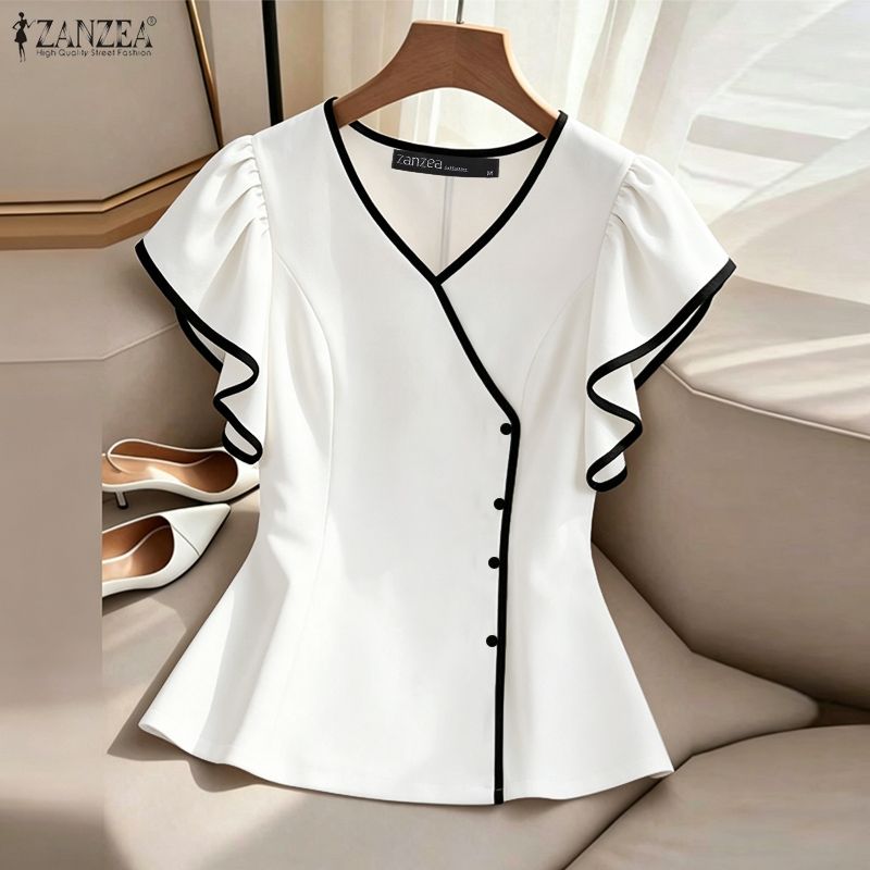 ZANZEA Woman Elegant Contrast- - Summer Clothing Wear review and price