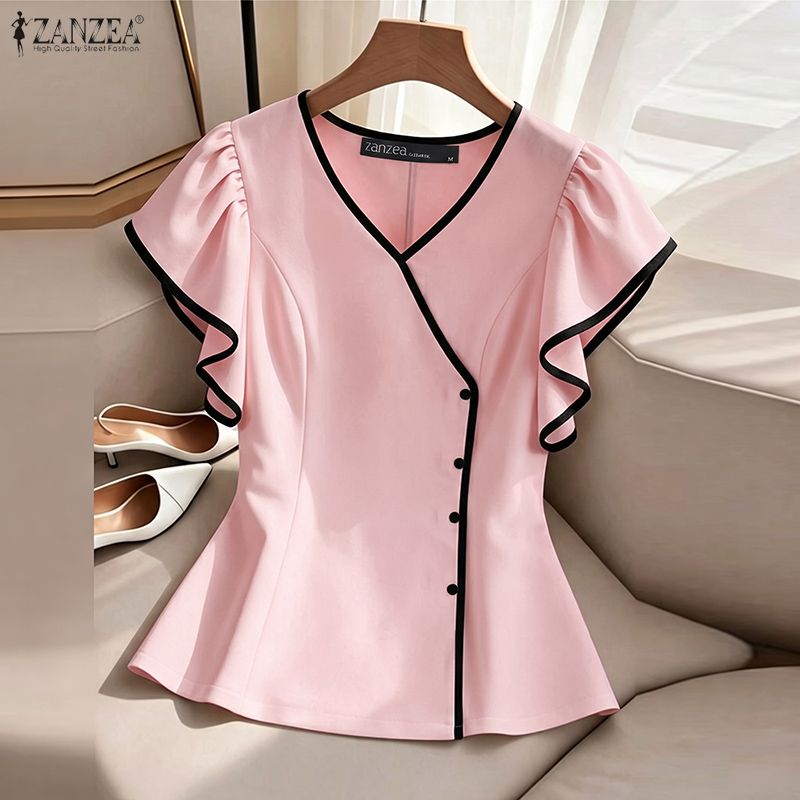 ZANZEA Woman Elegant Contrast- - Summer Clothing Wear review and price