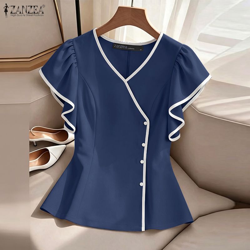 ZANZEA Woman Elegant Contrast- - Summer Clothing Wear review and price