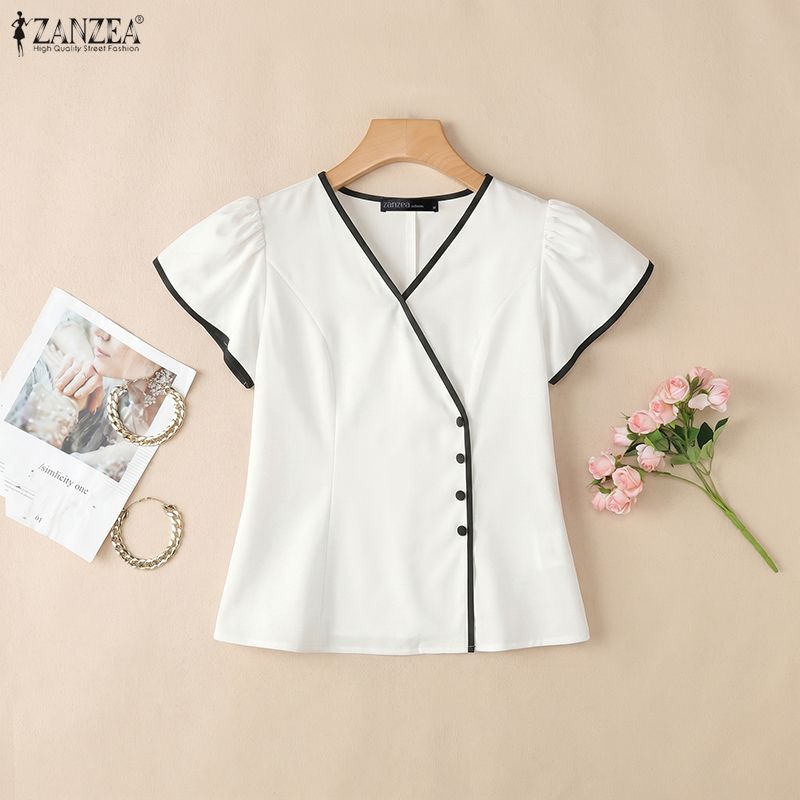 ZANZEA Woman Elegant Contrast- - Summer Clothing Wear review and price