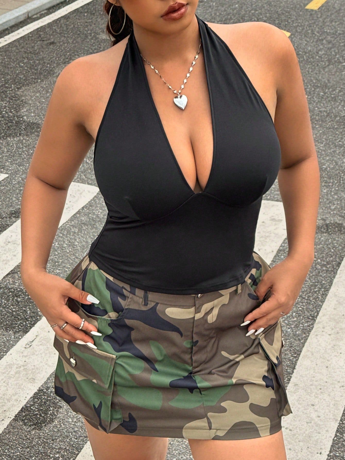 New Fashion Solid Color Plus S - Summer Clothing Plus Size review and price