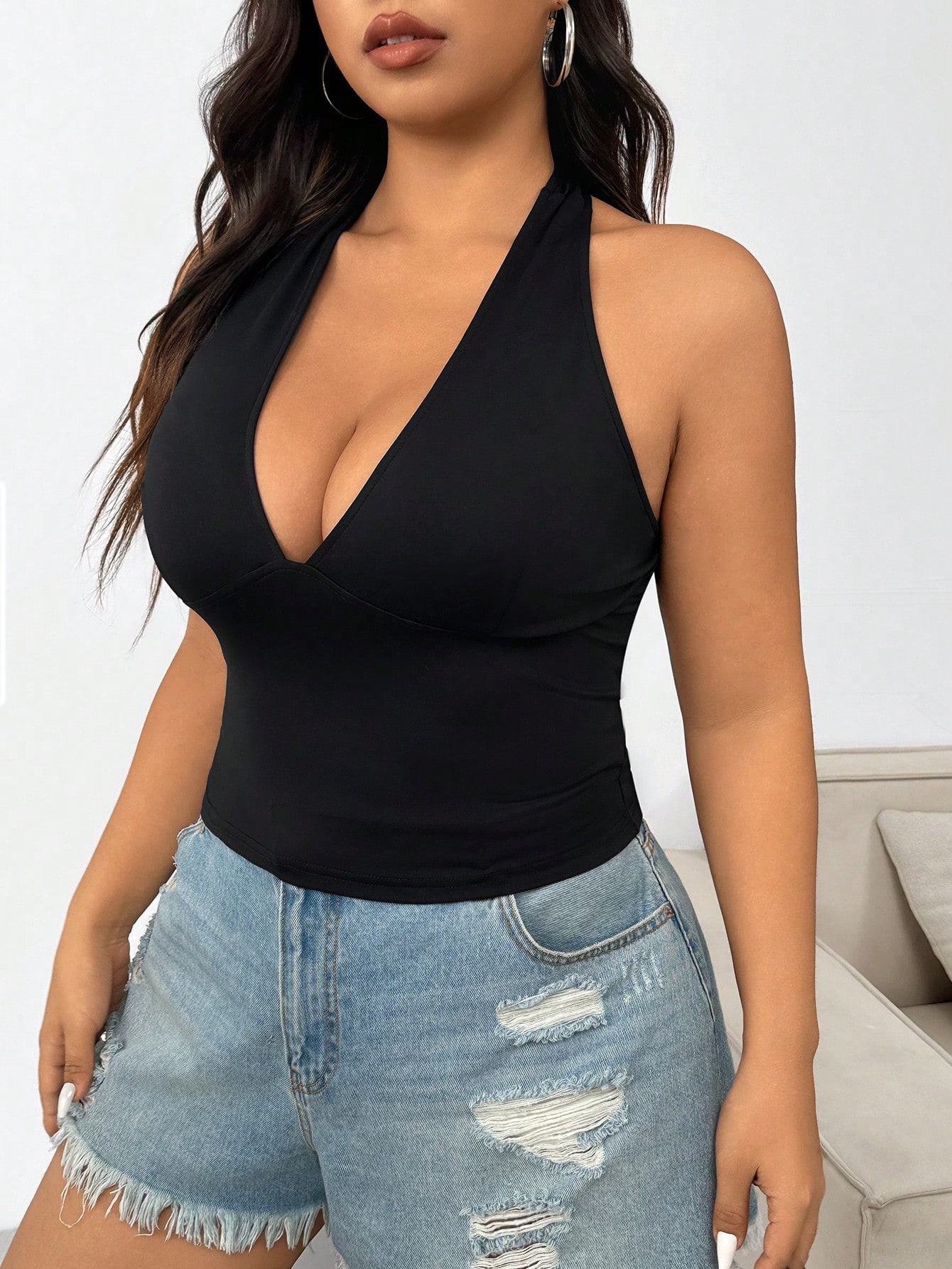 New Fashion Solid Color Plus S - Summer Clothing Plus Size review and price