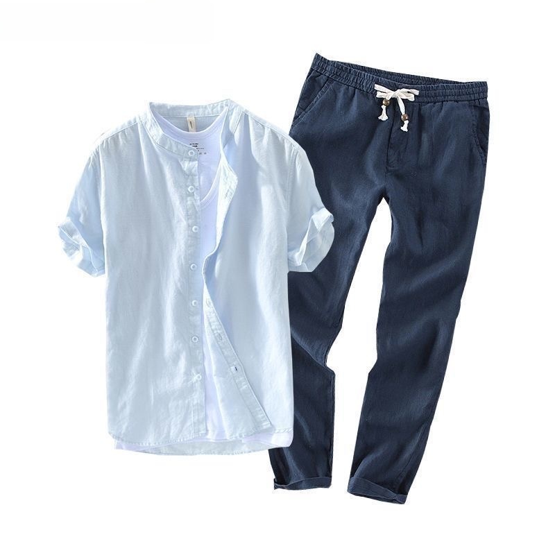 Men's Linen Short Sleeve Casua - Summer Clothing Wear review and price