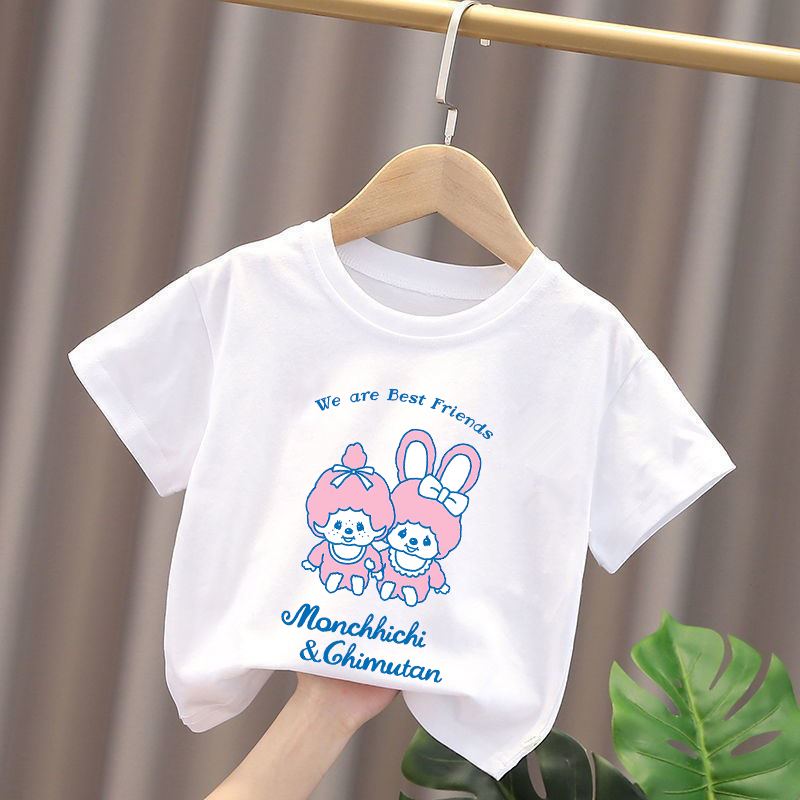 Monchhichi Kids T-shirts Anime - Summer Clothing Boys review and price