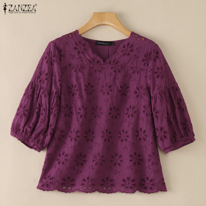 ZANZEA 2026 Eyelet Embroidery  - Summer Clothing Wear review and price