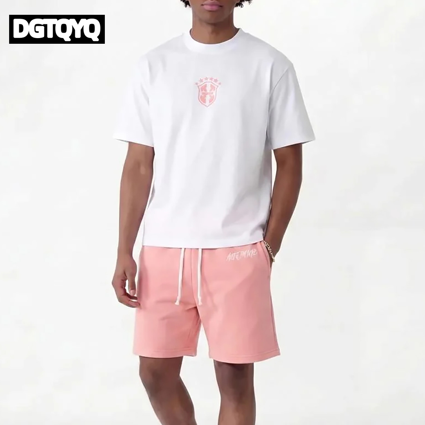 Man's Summer New Pink Embroide - Summer Clothing For Young Men review and price