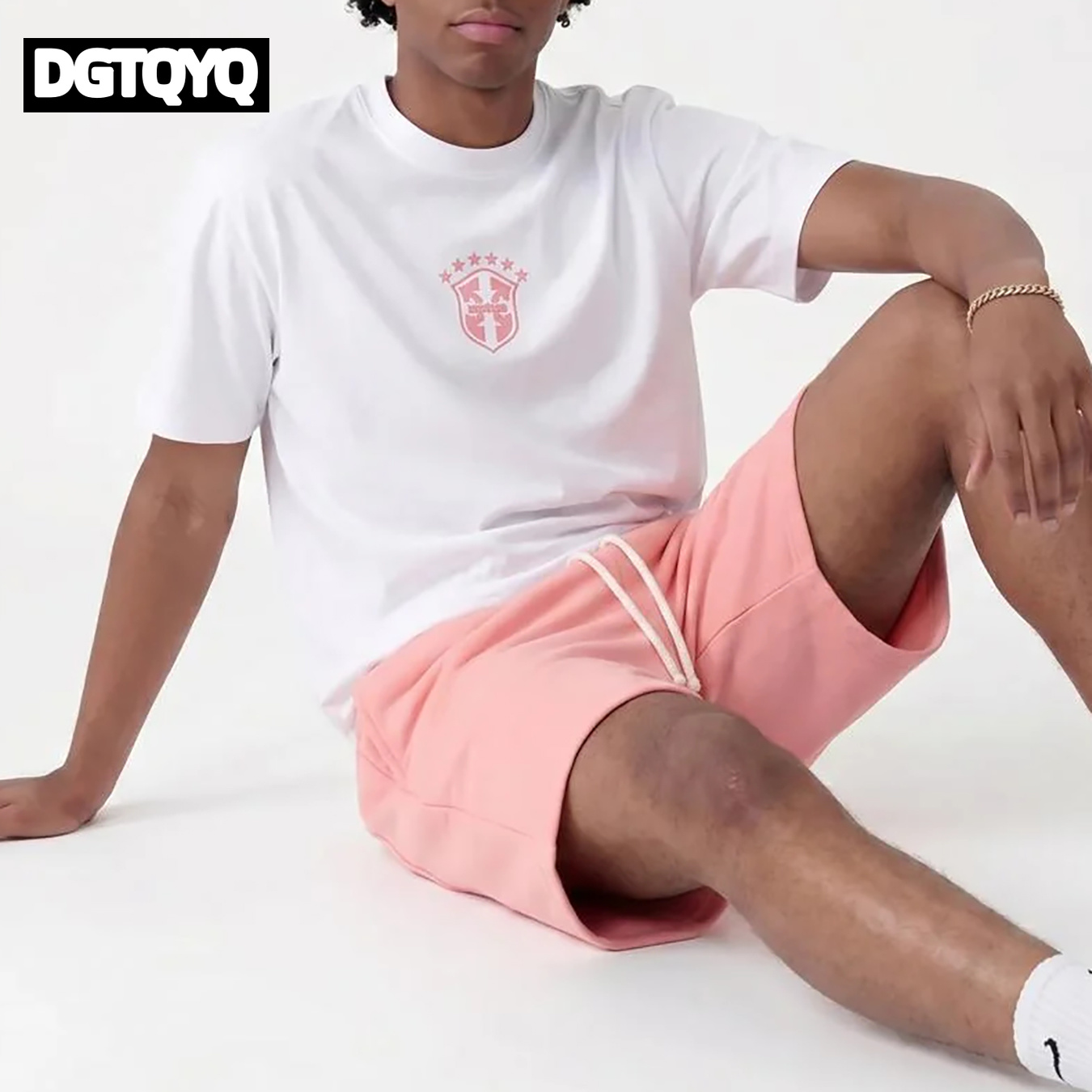 Man's Summer New Pink Embroide - Summer Clothing For Young Men review and price