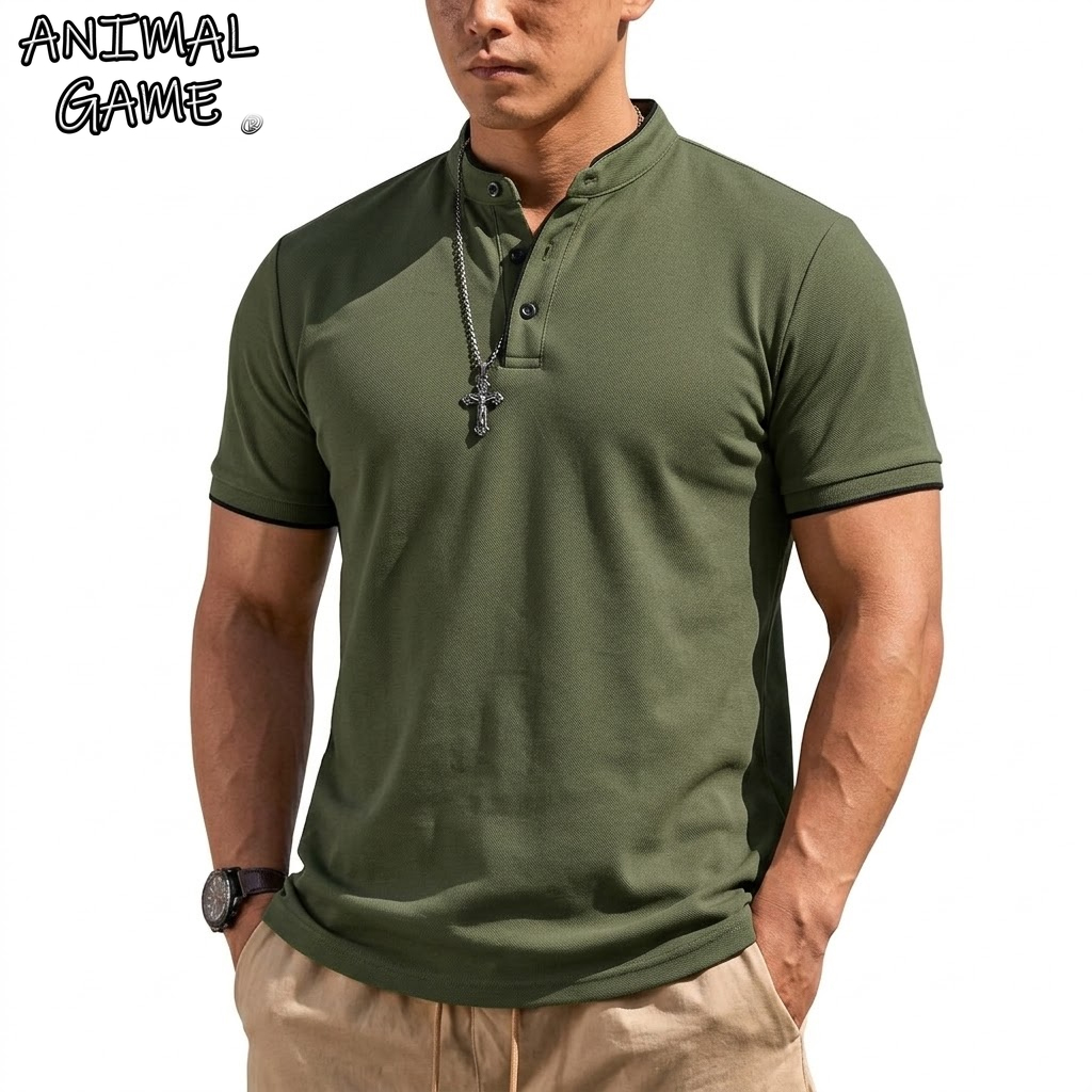 Summer Short Sleeve Henley Shi - Summer Clothing For Young Men review and price